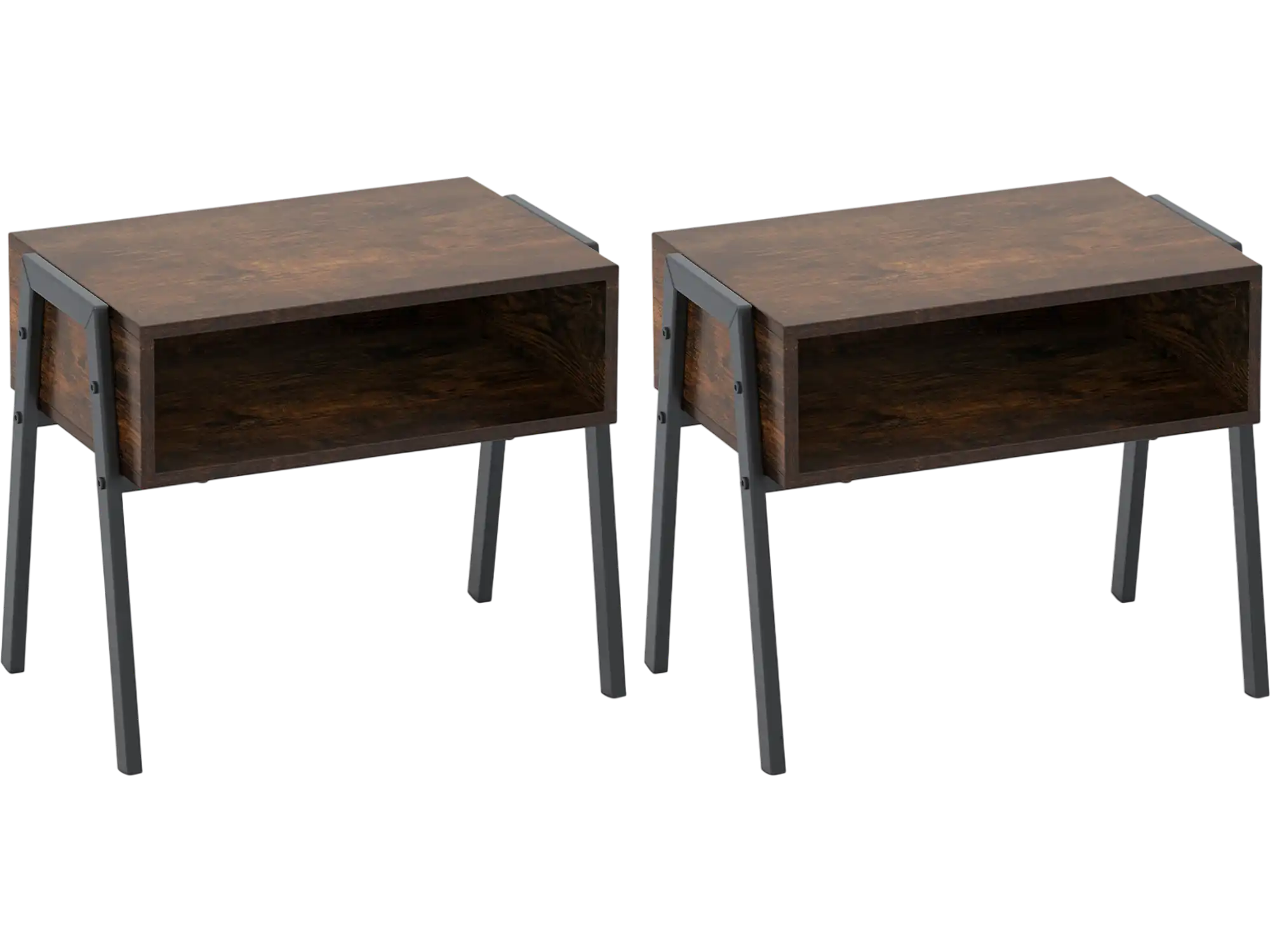 Costway 2-Pc Stackable Night Stand Bedside End Table Set 28143597 New