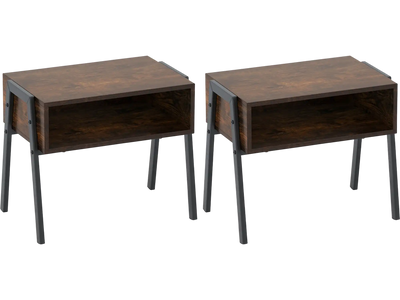 Costway 2-Pc Stackable Night Stand Bedside End Table Set 28143597 New