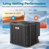 Ultra-low temperature heat pump system operates down to -4°F, featuring inverter technology for efficient year-round.