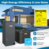 2 to 3 Ton heat pump system with inverter technology, R454B refrigerant, and 49 dB quiet operation for year-round.