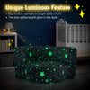 Gray 2-in-1 toddler chair with glow-in-the-dark star patterns, convertible to cushion, perfect for kids' rooms.