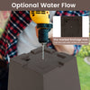 Square taper planter with pre-marked drainage hole, detachable inner bucket, and durable wood-like texture for easy.