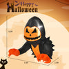 Inflatable 3.3ft pumpkin head ghost with LED lights, perfect for Halloween yard decor and spooky parties.