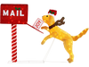 3.5 ft Christmas Mail Box with Dog and 120 Warm White LED Lights