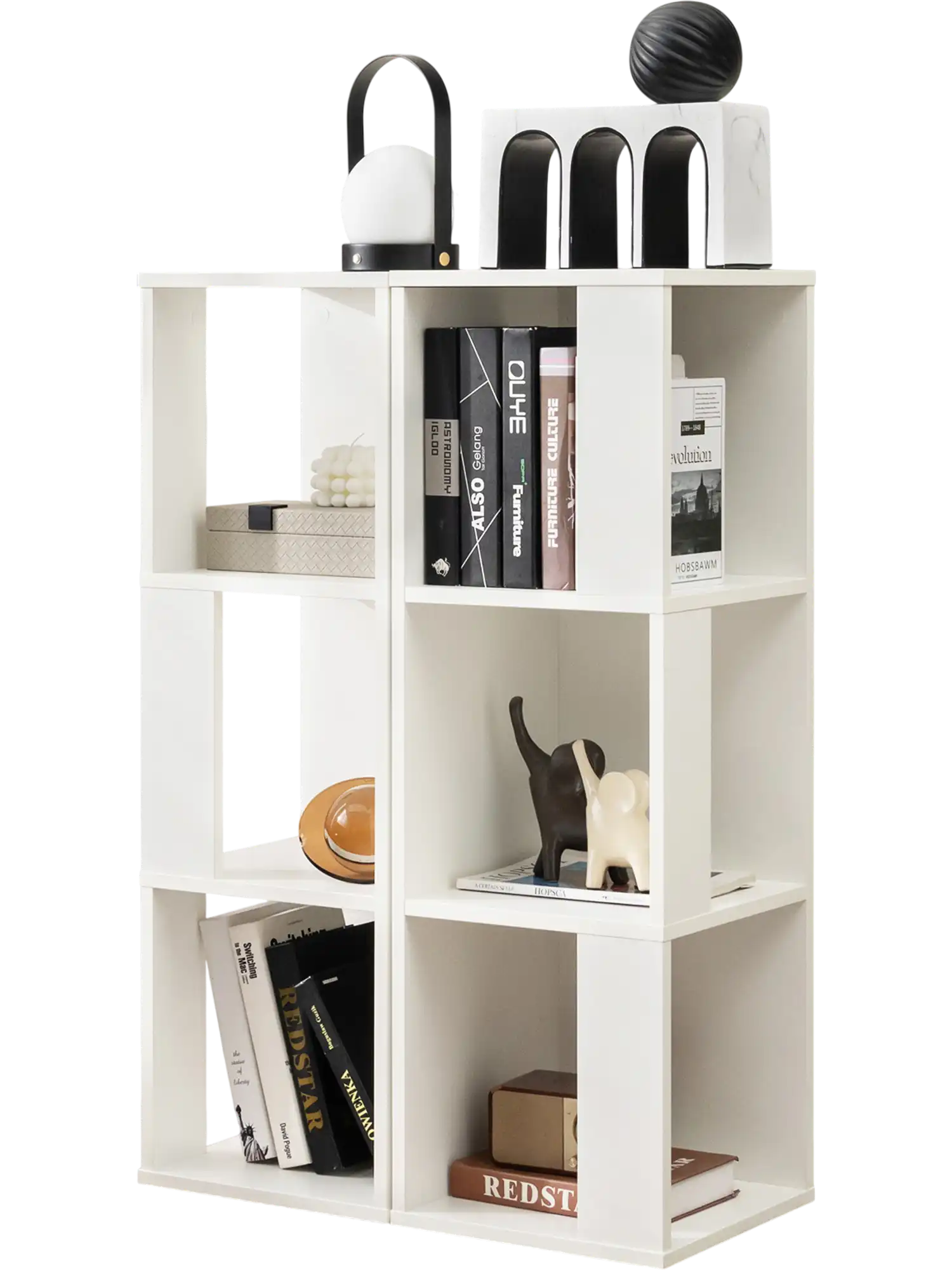 Costway 3-Tier 6-Cube Freestanding Bookcase White 21865794 New