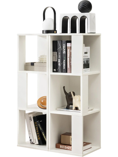 Costway 3-Tier 6-Cube Freestanding Bookcase White 21865794 New