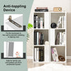 3-tier 6 cube freestanding bookcase in white with anti-toppling device, ideal for living room or kid's room storage.