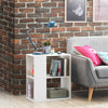 2-Tier Side End Table with Storage Shelves -White - Gallery View 1 of 10