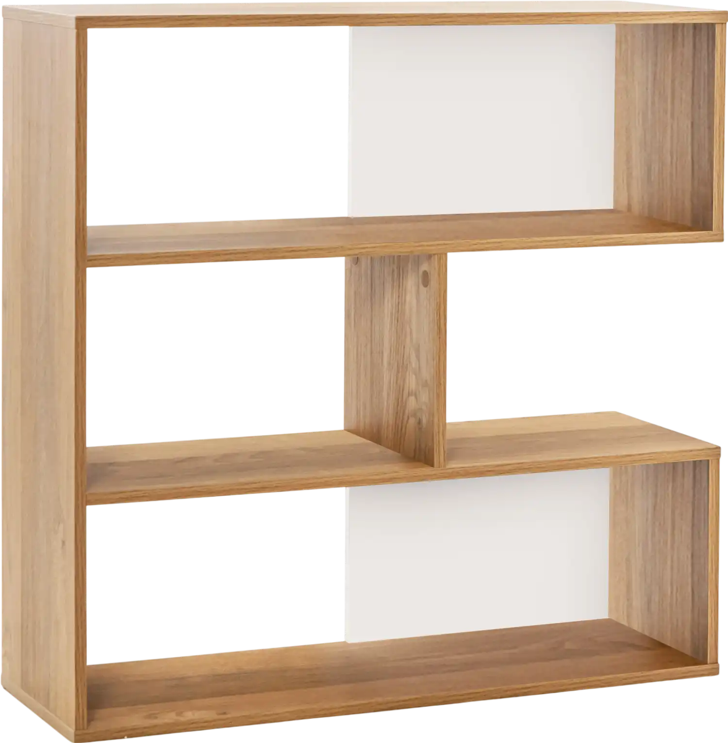 Costway 3-Shelf Concave Open Bookcase with Anti-Toppling Device 65418297 New