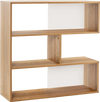 Concave Bookshelf 3-Shelf Open Bookcase with Anti-Toppling Device for Living Room Study Office