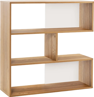 Costway 3-Shelf Concave Open Bookcase with Anti-Toppling Device 65418297 New