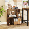 3-tier rustic brown bookshelf showcasing open storage for books and decor, ideal for small spaces in any room.