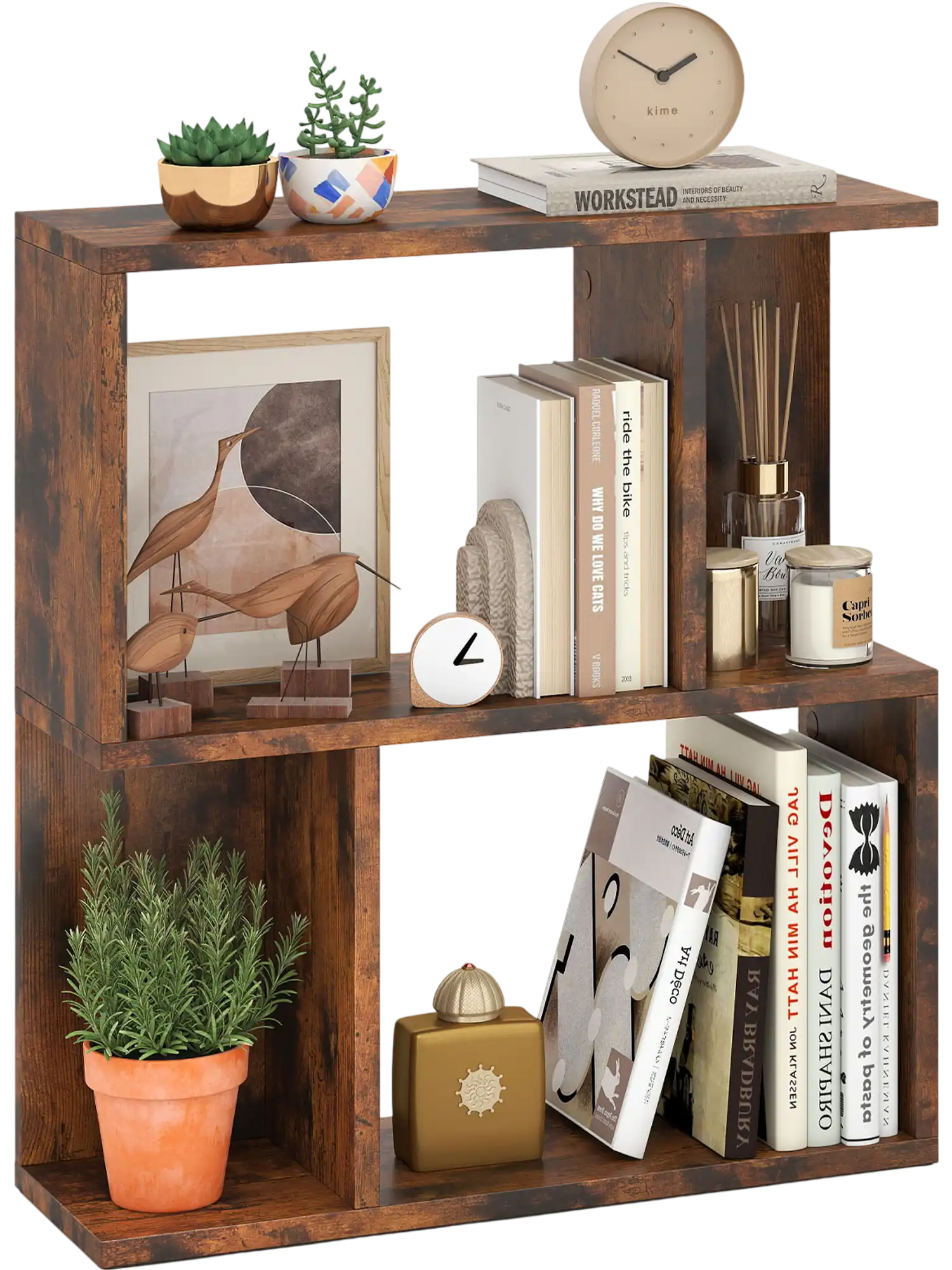 Costway 3-Tier Bookshelf Display Shelf Small Space 816472935 New