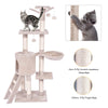 56-inch cat play tree with scratching posts, platforms, and cozy hideaway for climbing, scratching, and lounging.