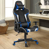 Reclining Swivel Massage Gaming Chair with Lumbar Support-Blue - Gallery View 1 of 13