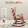 3-piece outdoor poplar wood rocking bistro set with gentle rocking motion, ideal for patio relaxation and comfort.