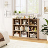 3-Tier Open Bookcase 8-Cube Floor Standing Storage Shelves-Natural - Gallery View 1 of 7