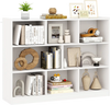 3-tier open bookcase with 8 cubes in white, perfect for organizing and displaying items in any room.