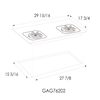FOTILE 30-inch EPS Series 2-burner gas cooktop GAG76202, view 3