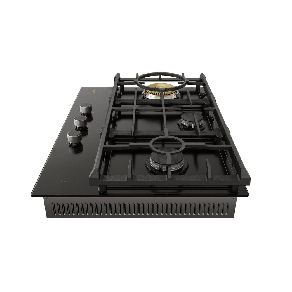 FOTILE 30-inch Tri-Ring tempered glass gas cooktop GLG30301, view 6