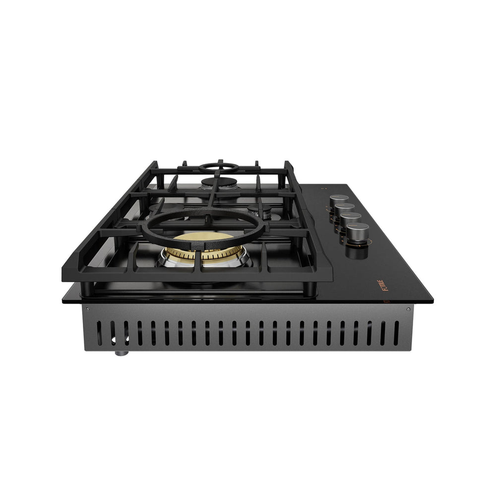 FOTILE 30-inch Tri-Ring tempered glass gas cooktop GLG30401, view 2