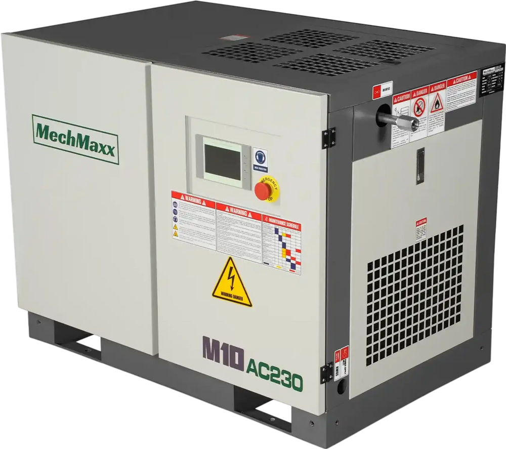 10HP Rotary Screw Air Compressor - 32 CFM,  116 PSI,  230V 3-Phase | Industrial-Grade