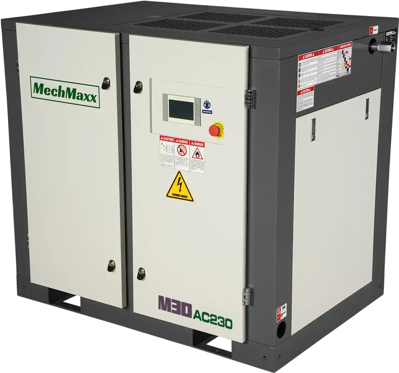 MechMaxx M30AC230 Air Compressor 30HP Rotary Screw 106 CFM 116 PSI 230V 3-Phase Industrial-Grade New