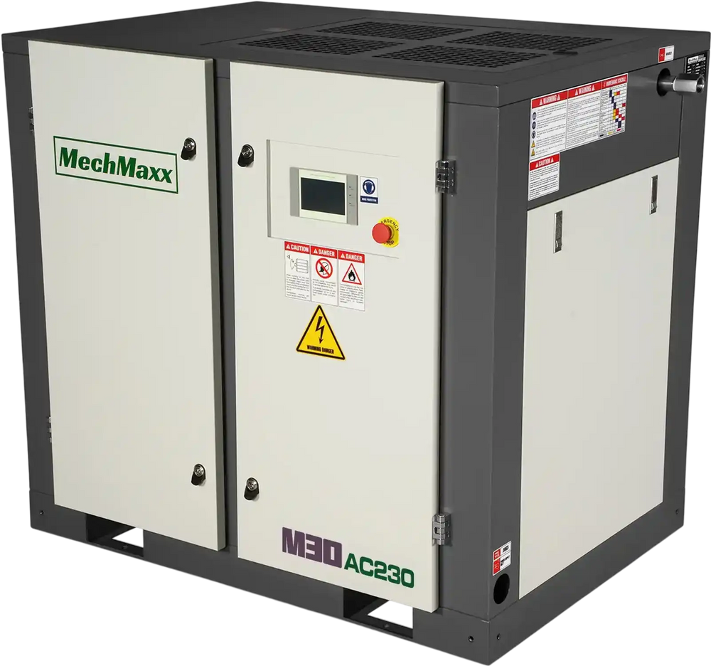 30HP Rotary Screw Air Compressor - 106 CFM,  116 PSI,  230V 3-Phase | Industrial-Grade