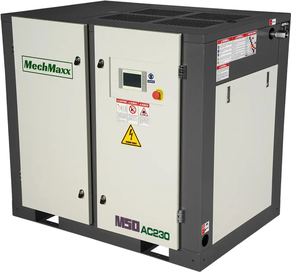 50HP Rotary Screw Air Compressor - 220 CFM,  116 PSI,  230V 3-Phase | Industrial-Grade