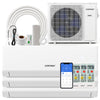 30000 BTU 3 Zone 23 SEER2 Mini Split Air Conditioner Wifi Enabled with Heat Pump-7K + 7K + 18K - Gallery View 1 of 10