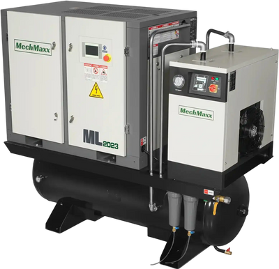 MechMaxx ML20 Air Compressor 20HP Combined Rotary Screw with Dryer 105-Gal ASME Tank 78 CFM 116 PSI 230V 3-Phase Industrial Grade New