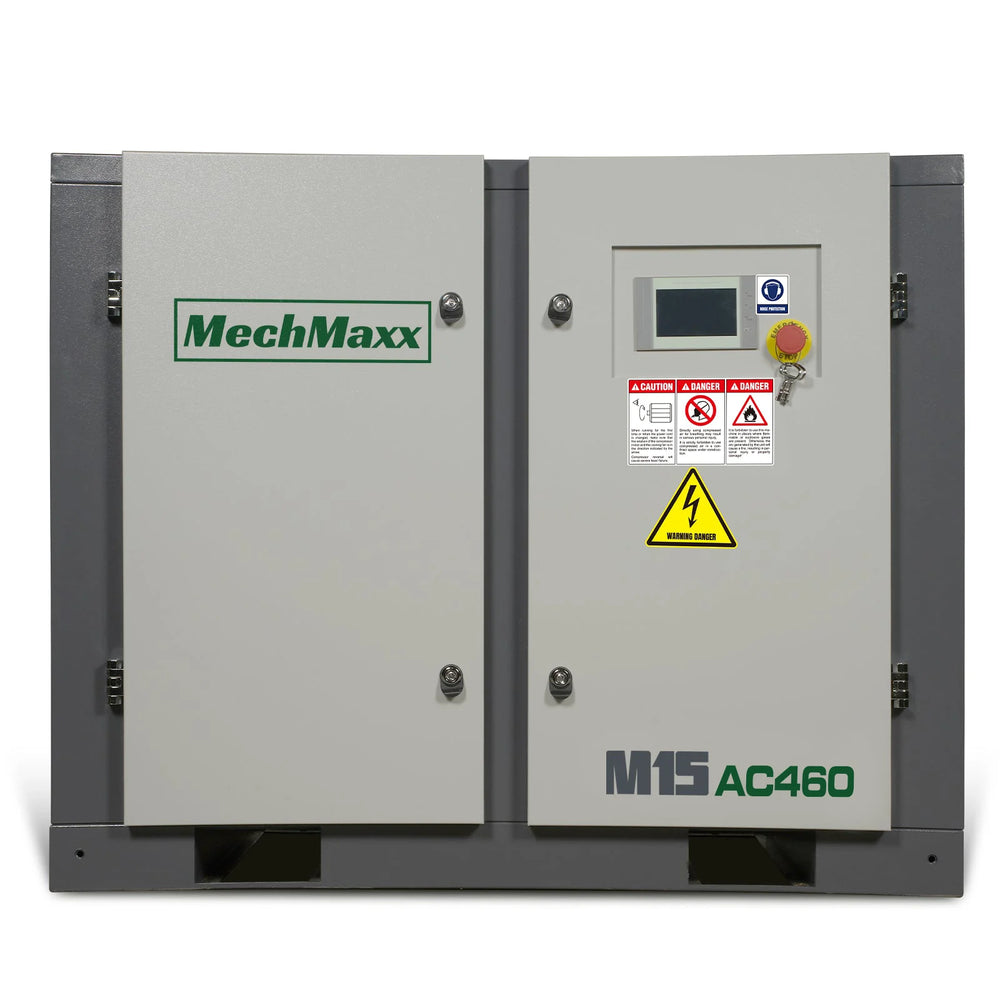 15HP Rotary Screw Air Compressor - 45 CFM,  116 PSI,  460V 3-Phase | Industrial-Grade