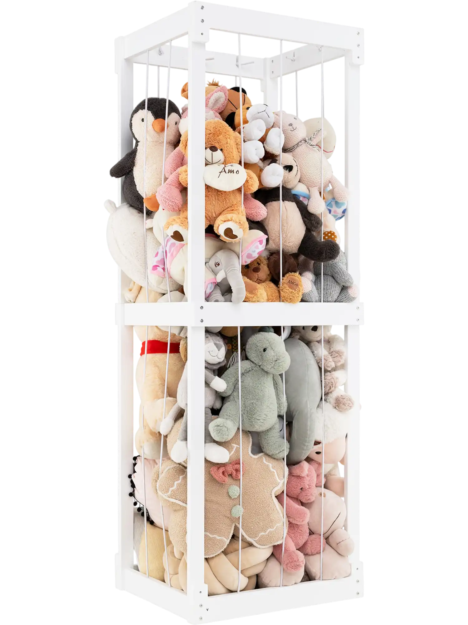 Costway 300L Large Stuffed Animal Storage Organizer Open Top Elastic Cords 67389125 New