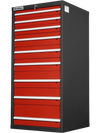 Heavy Duty Modular Drawer Cabinet - 9 Drawer,  59" H x 28.5" W x 28.5" D Tool Storage Organizer,  Steel Construction