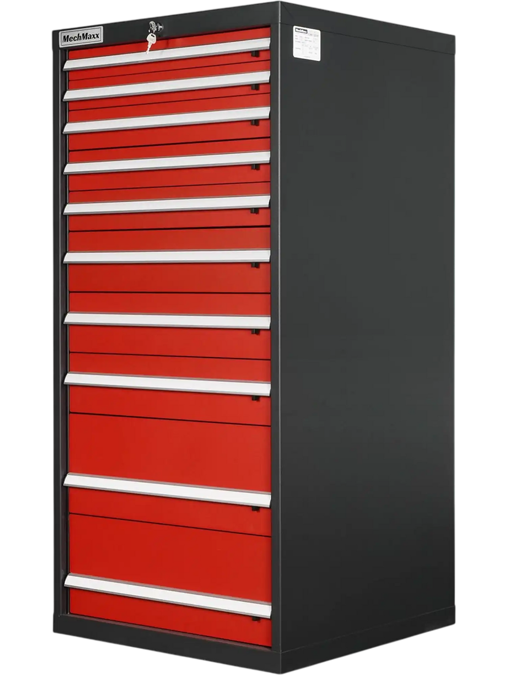 Heavy Duty Modular Drawer Cabinet - 10 Drawer,  59" H x 28.5" W x 28.5" D Tool Storage Organizer,  Steel Construction