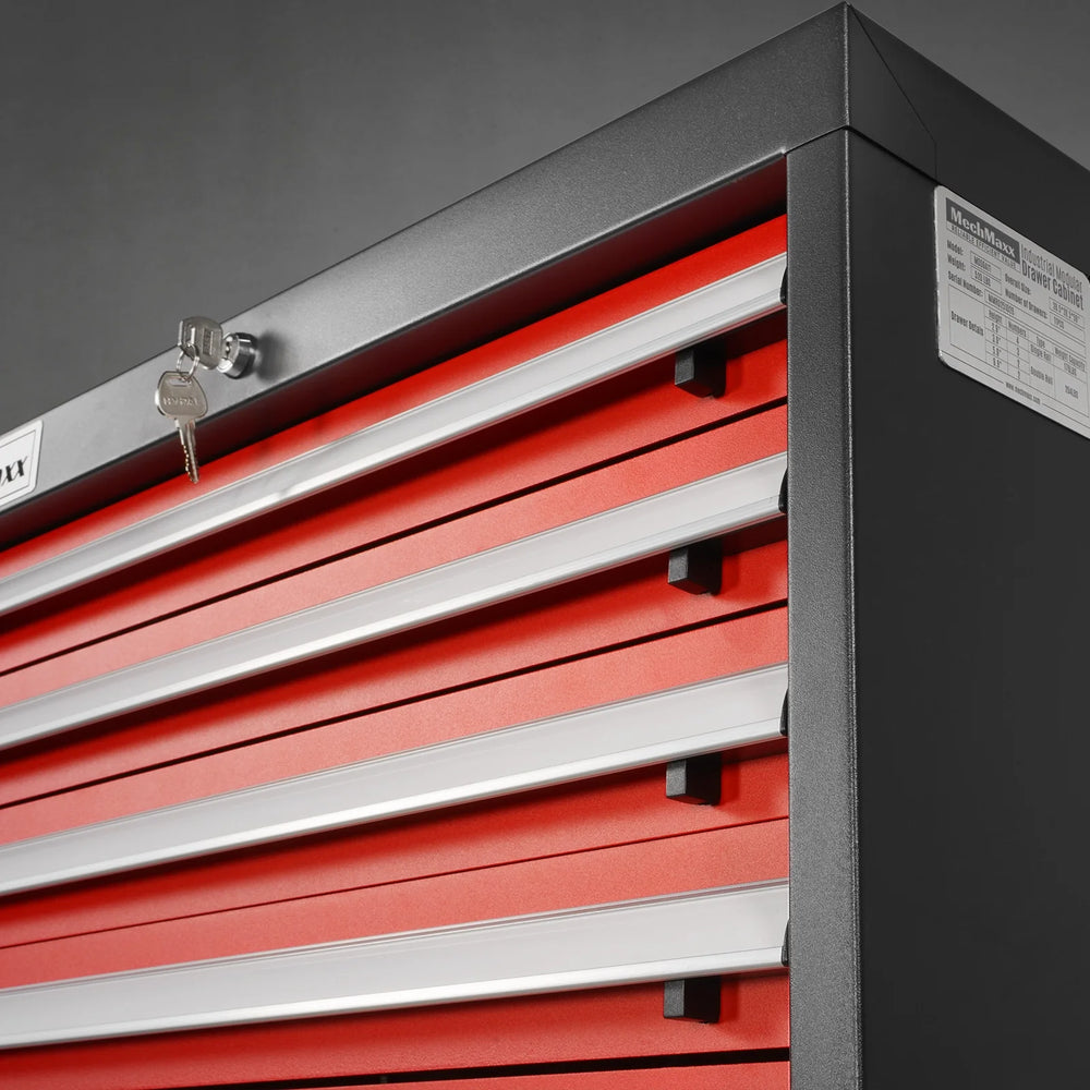 Heavy Duty Modular Drawer Cabinet - 10 Drawer,  59" H x 28.5" W x 28.5" D Tool Storage Organizer,  Steel Construction