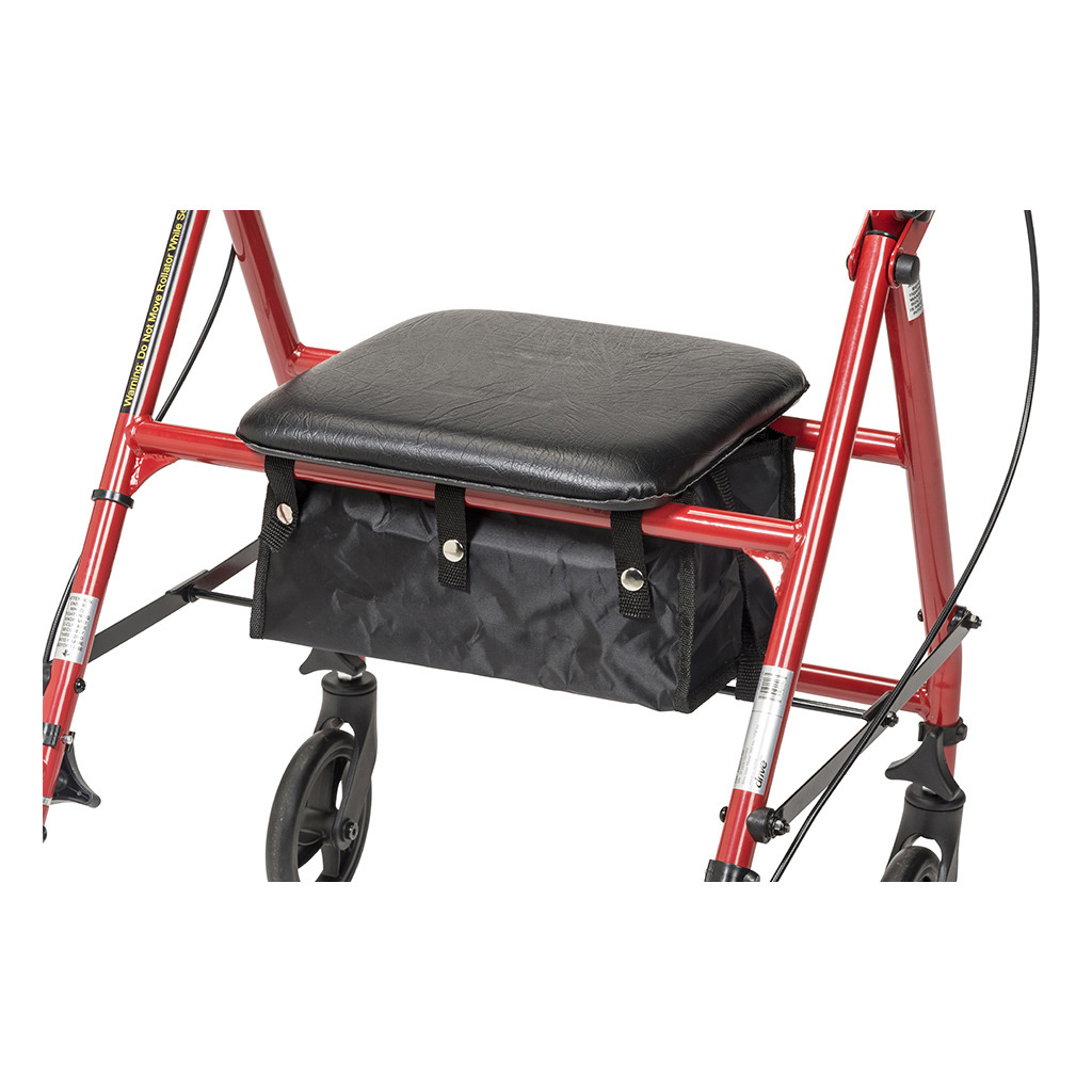 Drive Medical Durable 4 Wheel Rollator with 7.5 Casters