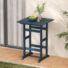 30 Inch Square Bar Table Dining Table with Slatted Tabletop for Poolside-Navy - Gallery View 1 of 9