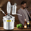 Vevor Alcohol Distiller 7.9 Gal 30 L Stainless Steel Wine Whiskey Home Brewing Kit with Thermometer New