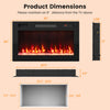 30-inch smart WiFi electric fireplace with recessed or wall-mounted design, featuring 12 flame colors and efficient heating.
