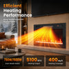 30 Inch Smart WiFi Electric Fireplace with 12 flame colors, 750W/1500W heating, and 400 sq.ft coverage for cozy warmth.