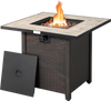 30 Inch Square Propane Gas Fire Pit Table Ceramic Tabletop
