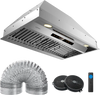 30-inch under cabinet range hood in silver with 4 fan speeds, baffle filters, and remote control for effective smoke.
