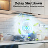 30-inch under cabinet range hood with 4 fan speeds, showcasing delay shutdown feature for effective smoke removal.