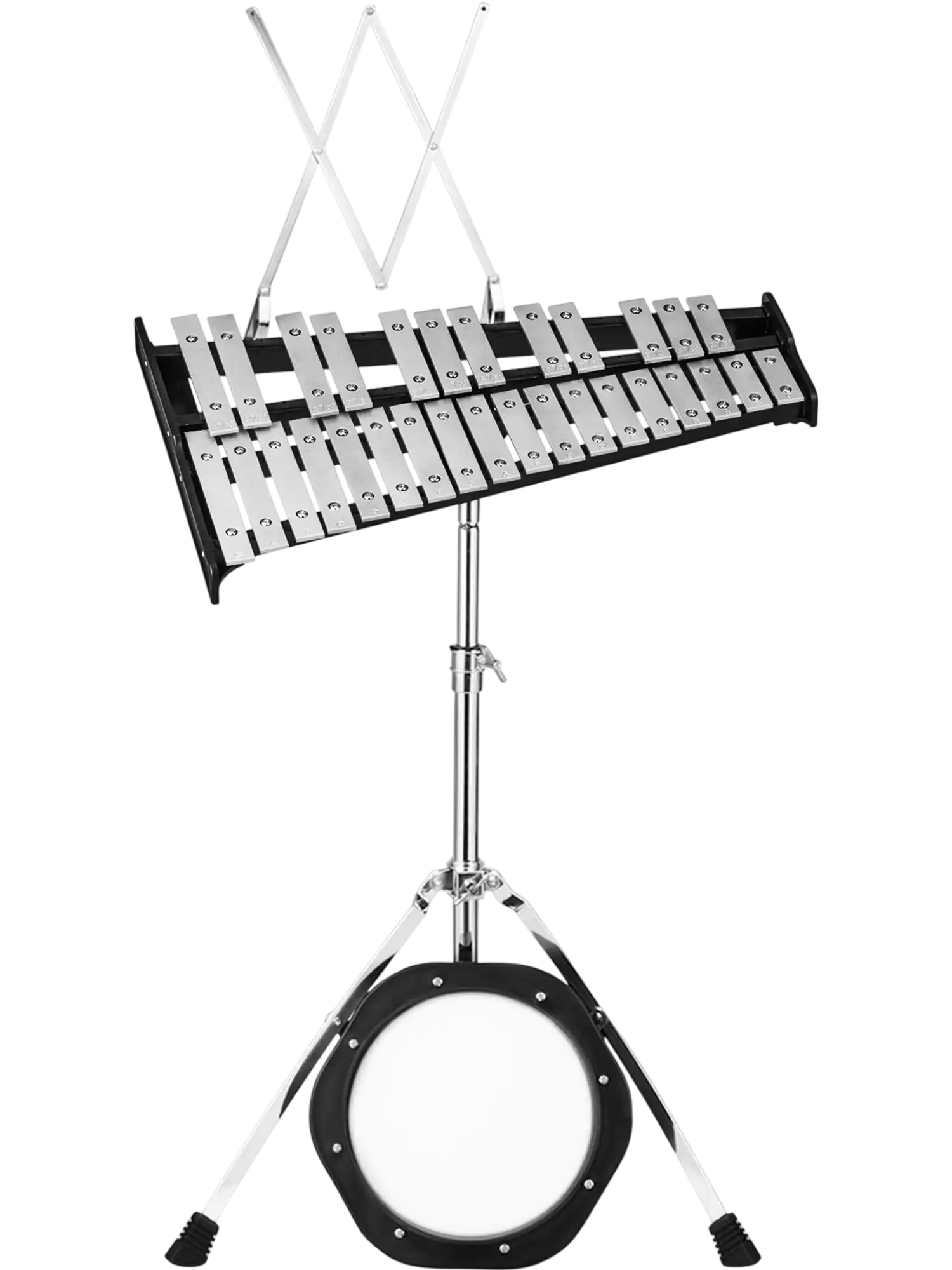 Costway 30-Note Glockenspiel Percussion Kit w/ Practice Pad Mallets Sticks Stand 08341975 New