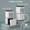 30 pints dehumidifier with 0.5-gallon tank and 3.3ft drain hose, ideal for medium to large rooms up to 1,500 sq.ft.