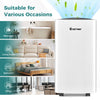 Portable dehumidifier for medium to large spaces, removing 30 pints of moisture daily, ideal for living rooms and.