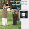 30-inch tall flower pot with open-ended base for drainage, made from premium PE rattan, perfect for patios and.
