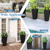 Set of 2 30-inch tall flower pots made from PE rattan, ideal for patios and poolside with excellent drainage.