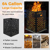 30-inch burn barrel made of ultra-thick carbon steel, featuring venting patterns for efficient yard waste disposal.